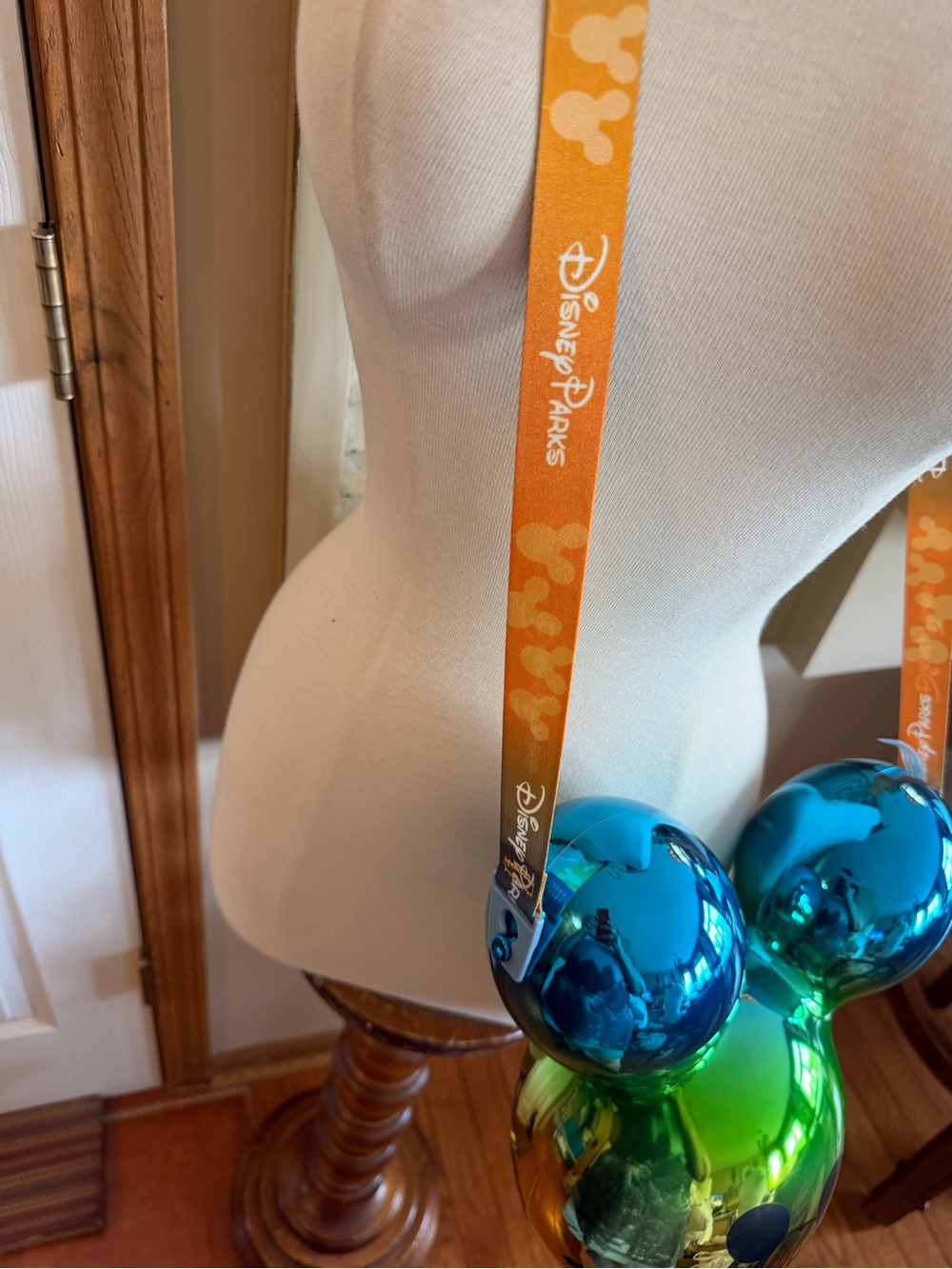 Disney Iridescent Mickey Head Crossbody Bag in Blue-Green-Gold - Picture 3 of 4